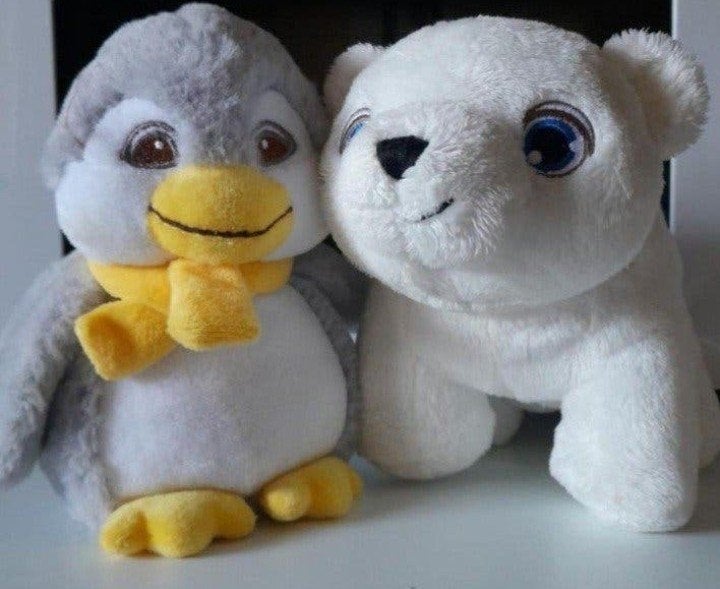 Ijsbeer + pinguïn knuffel van Lidl ZGAN, Pinguïn, Overige merken, Verzenden, Zo goed als nieuw
