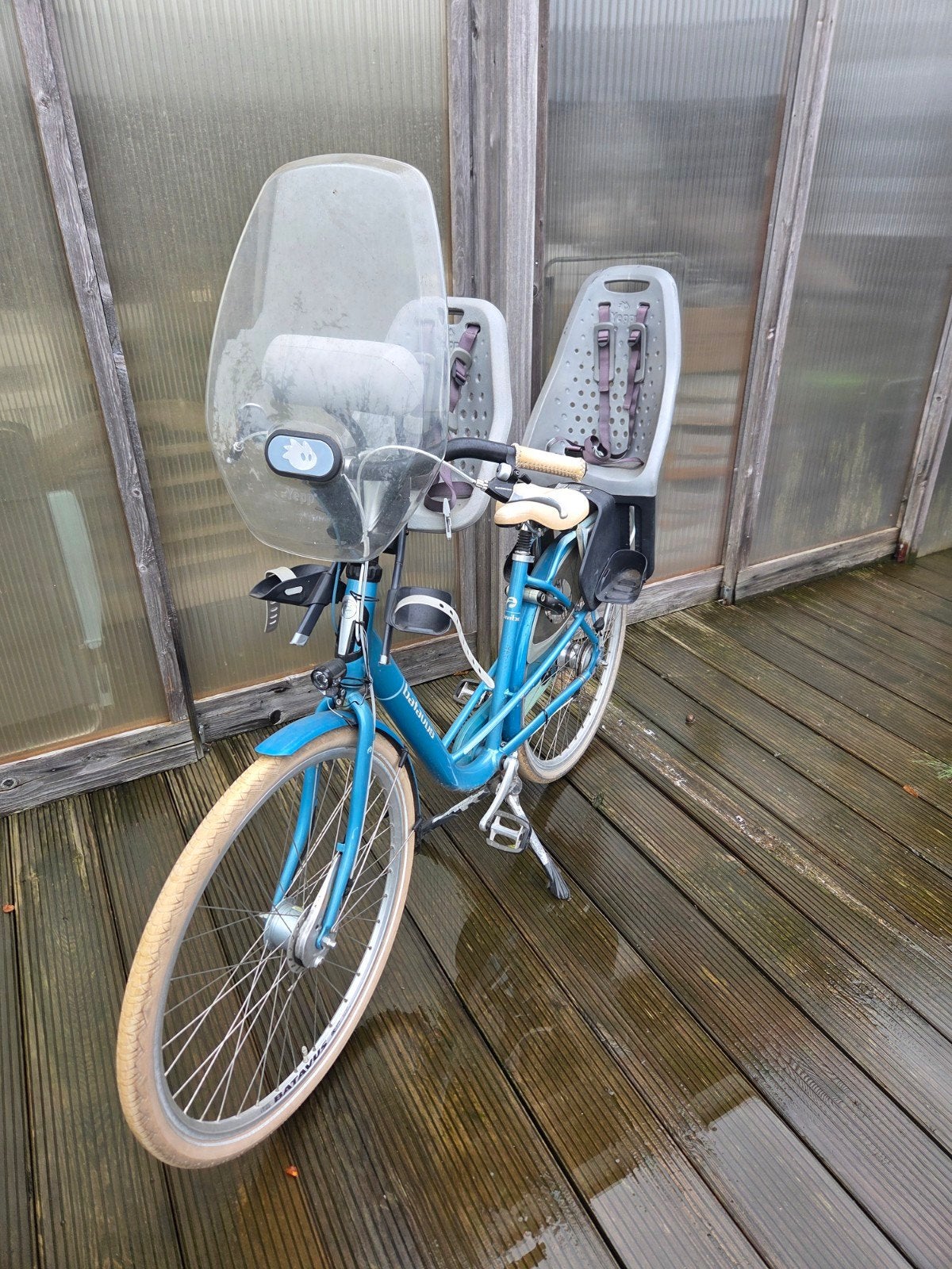 Batavus damesfiets met kinderzitjes, Fietsen en Brommers, Ophalen, Batavus, Trommelrem, 53 tot 56 cm
