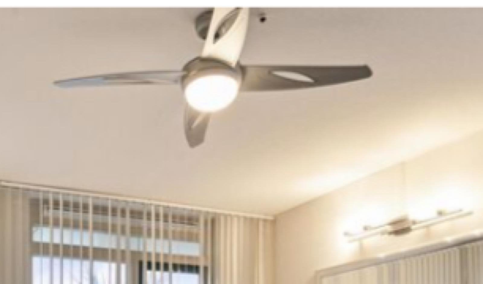 plafondventilator met licht, afstandbediening, grijs, Ophalen, Ventilator met afstandsbediening, Gebruikt, Plafondventilator