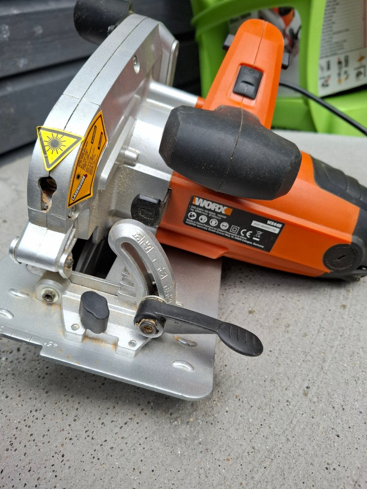 Worx WX445 Cirkelzaag - Krachtige Zaag voor Diverse Klussen, Gebruikt, Cirkelzaag, 70 mm of meer, Worx