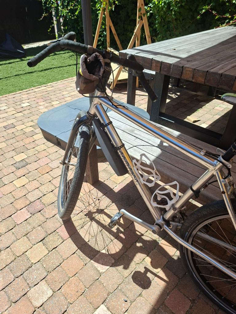 Unieke zilverkleurige fiets met dropbar stuur cane creek, 28 inch, Gebruikt, Aluminium, Meer dan 20 versnellingen