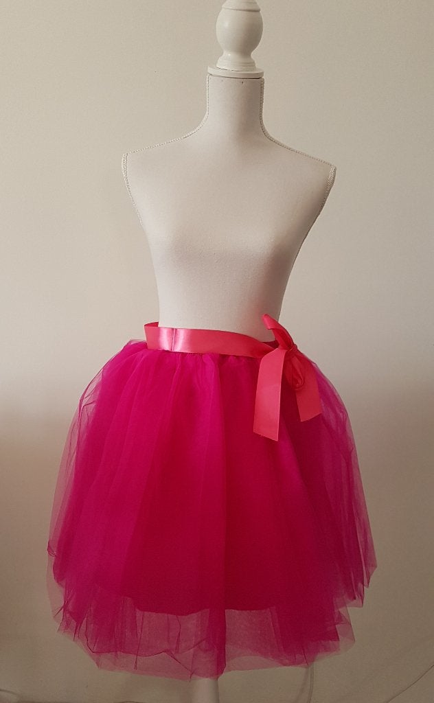 Nieuw roze petticoat / tule / tutu, 6 lagen + onderrok, Ophalen of Verzenden, Nieuw, Roze, Knielengte