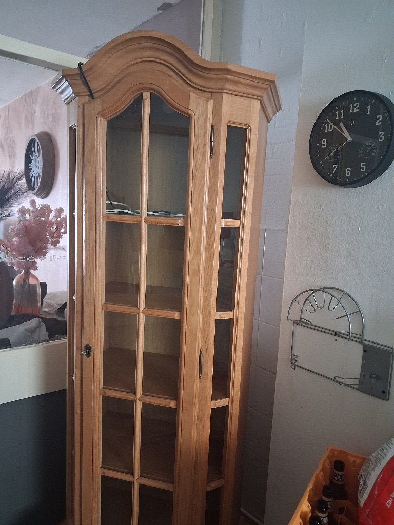 Vitrinekast, Ophalen, 50 tot 100 cm, Zo goed als nieuw, 150 tot 200 cm