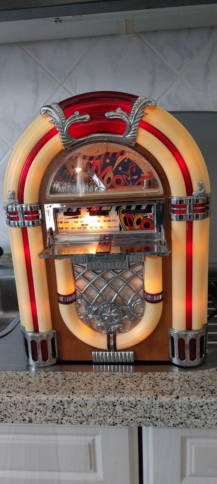 Retro radio am cassette in the spirit of st. Louis jukebox, Verzamelen, Automaten | Jukeboxen, Ophalen of Verzenden, Gebruikt