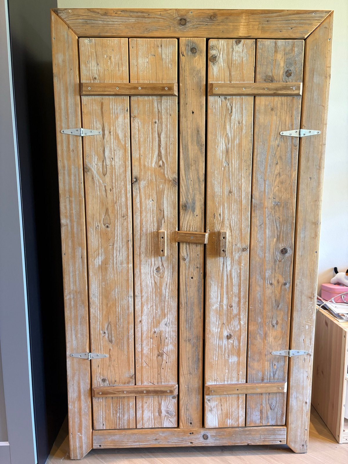 Robuuste houten kledingkast, Ophalen, Gebruikt, 50 tot 100 cm, 25 tot 50 cm