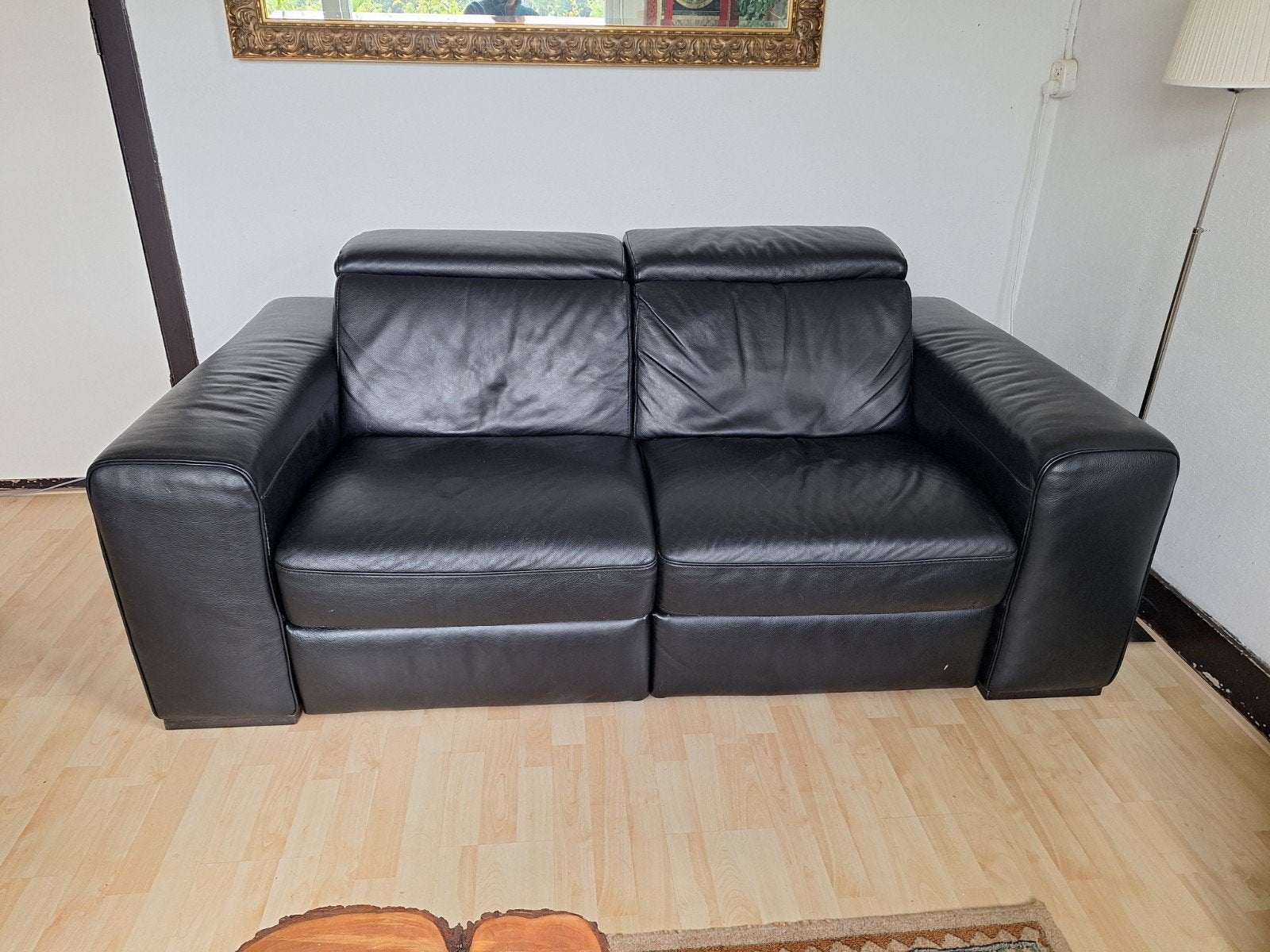 Natuzzi 2-zitsbank elektrische relaxfunctie en verstelba, Ophalen, Gebruikt, 150 tot 200 cm, Tweepersoons