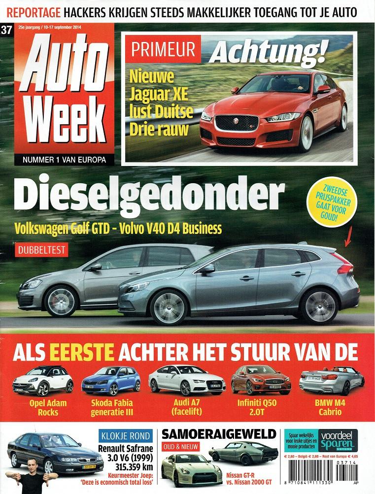 Autoweek 2014 nr. 37 (o.a. Volkswagen Golf GTD & Volvo V40), Verzenden, Gelezen, Algemeen
