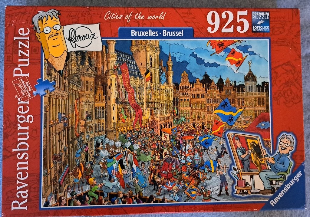 RAVENSBURGER BRUSSEL - Cities of the World - 925 stukjes, Ophalen of Verzenden, 500 t/m 1500 stukjes, Gebruikt, Legpuzzel