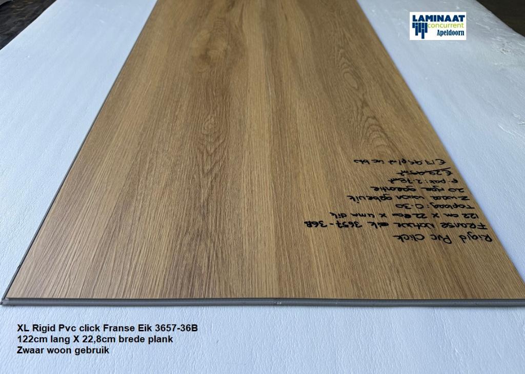 Pvc click Franse eik €17,95m2 XL Plank 22,8cm brede plank, Bruin, Pvc vloer click Franse warme eiken kleur, 75 m² of meer, Nieuw