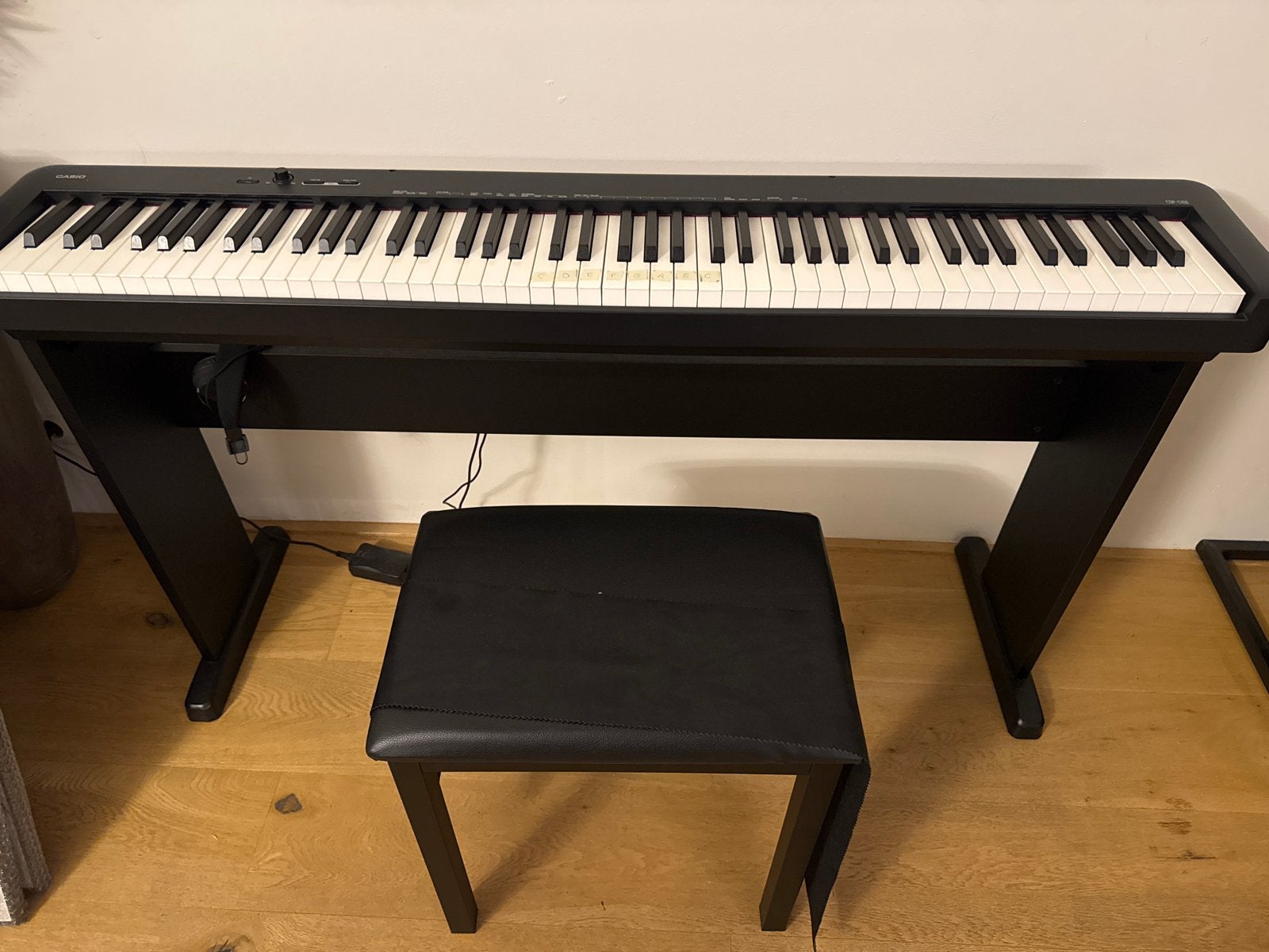 Casio CDP-S100 elektrische piano met krukje en pedaal, Ophalen, Gebruikt, Zwart, Digitaal