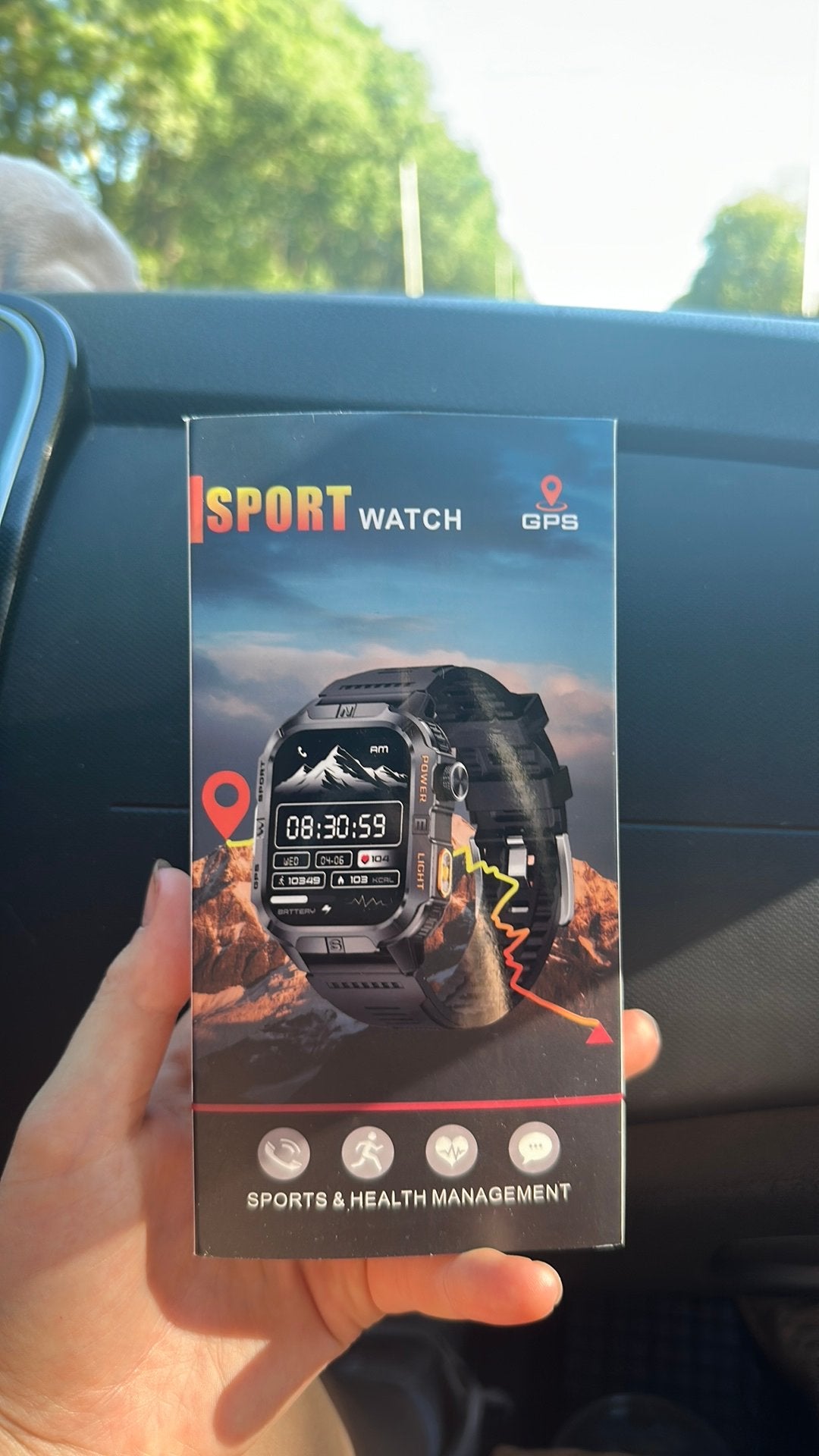 GPS Sport Smartwatch – Nieuw in doos – GloryFitPro, Zwart, Nieuw, Ophalen of Verzenden, Android