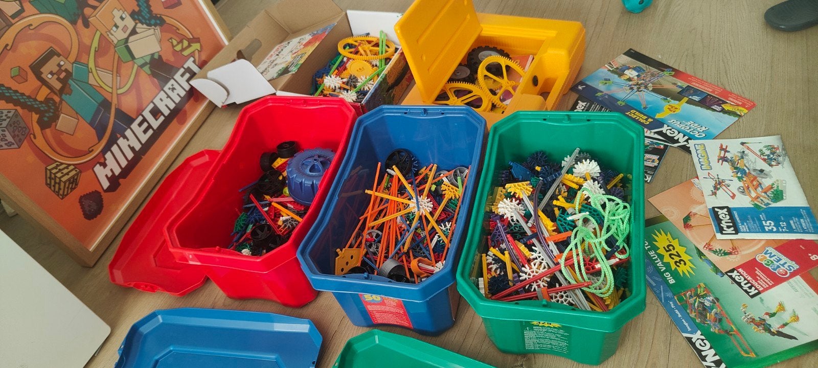 Grote K'nex collectie met handleidingen en opbergboxen, Kinderen en Baby's, Speelgoed | Bouwstenen, Ophalen of Verzenden, Gebruikt