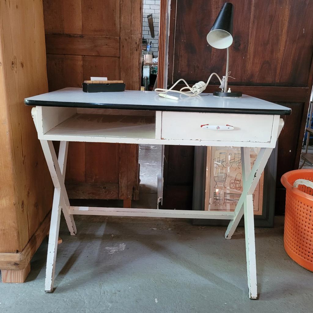 Brocante vintage oud schrijftafeltje bureautje tafeltje, Ophalen