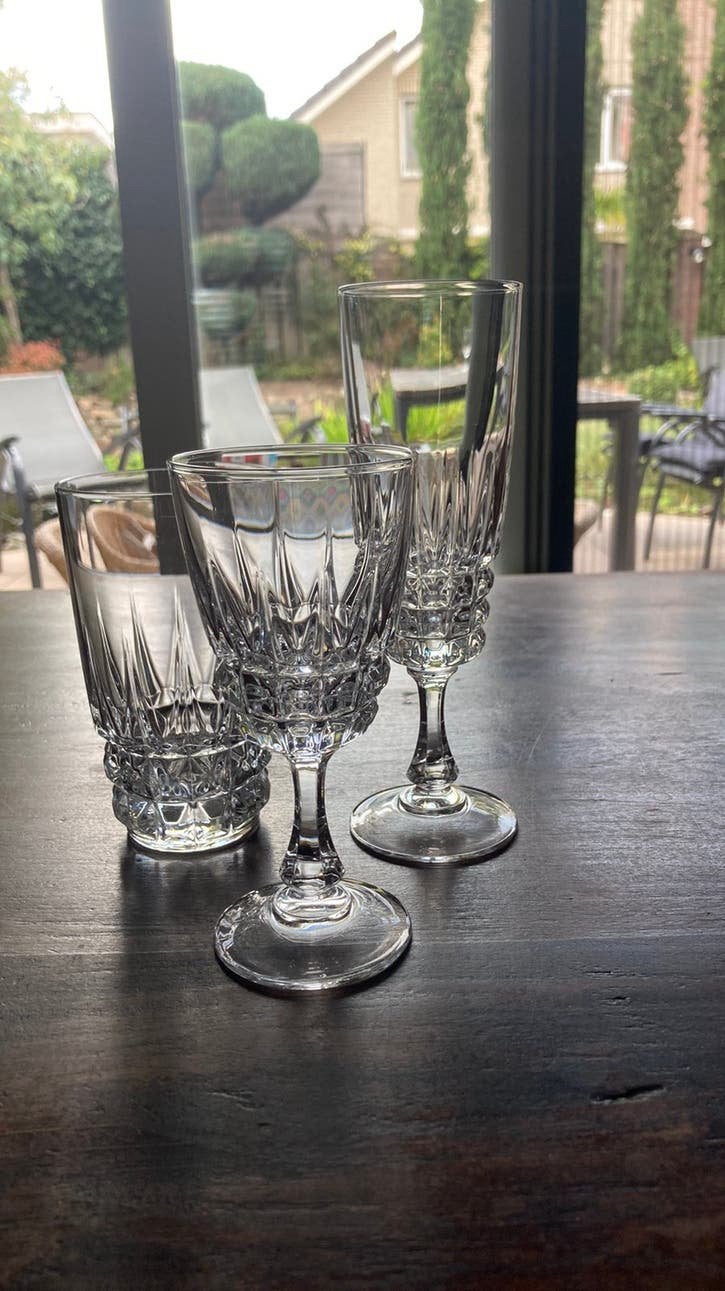 Pompadour | Cristal D'Arques - Durand | loodkristal 3 delig, Overige merken, Nieuw, Ophalen of Verzenden, Glas