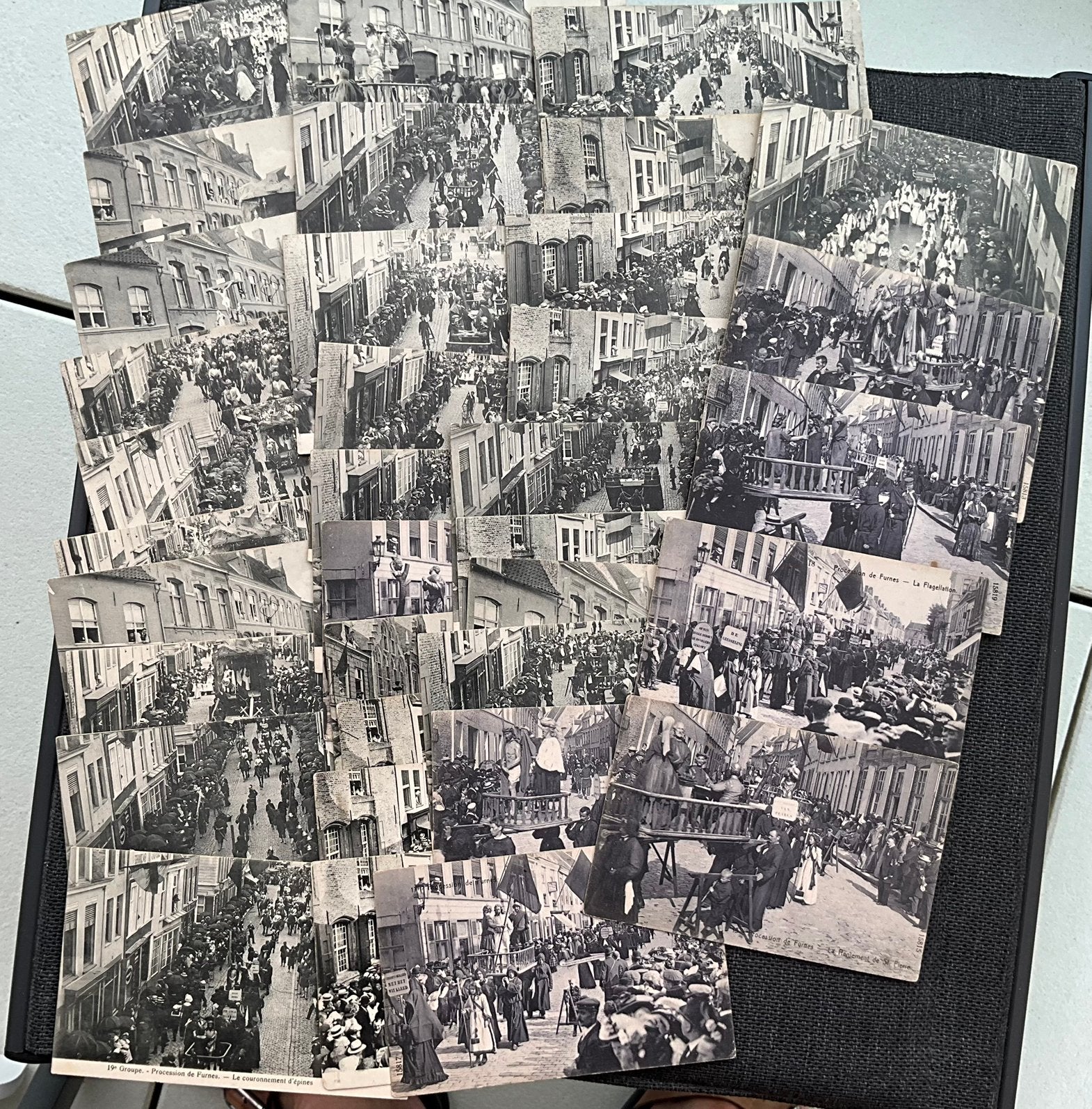 35 Antieke Postkaarten Boeteprocessie Veurne Begin 20e Eeuw, Ophalen of Verzenden, Voor 1920