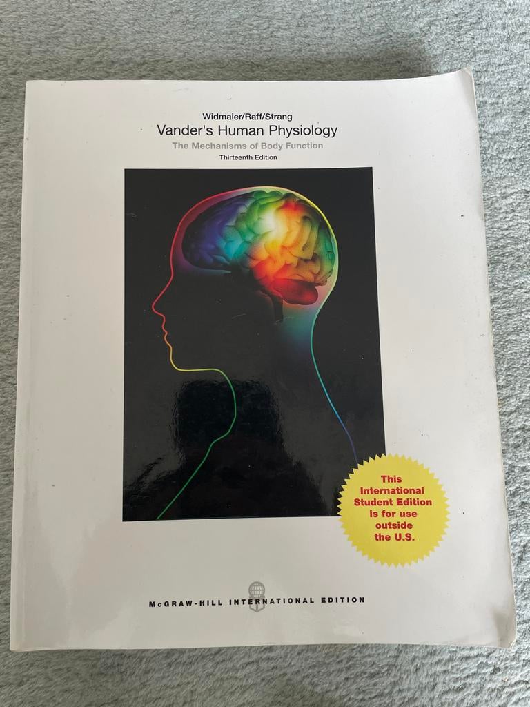 Vander's Human Physiology - 13e editie, Ophalen, Beta, Zo goed als nieuw, WO