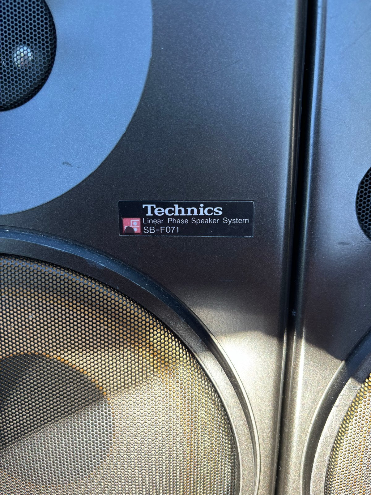 Technics SB-F071 Linear Phase Speaker System, Gebruikt, Minder dan 60 watt, Front, Rear of Stereo speakers, Ophalen
