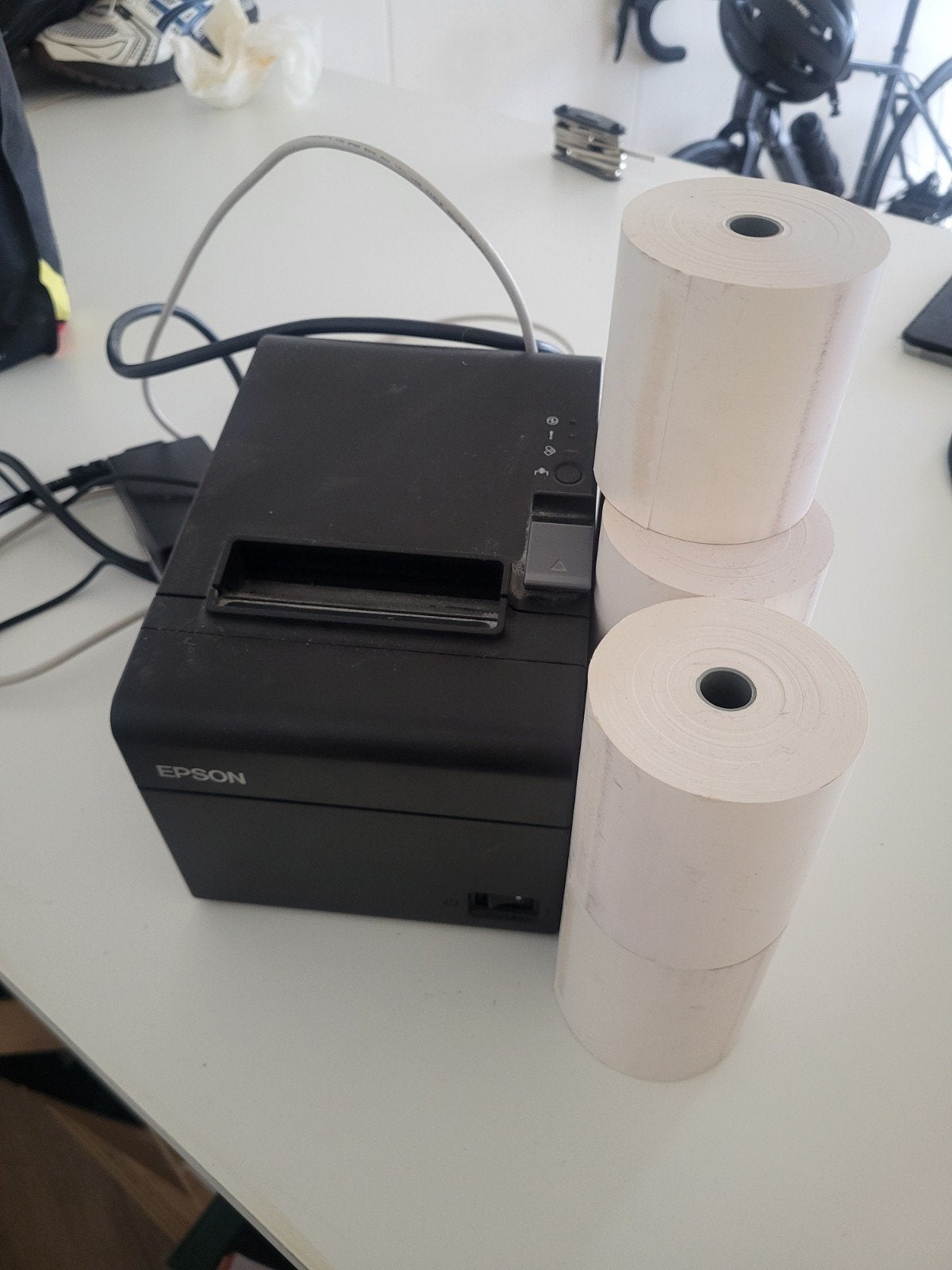 Epson bonprinter met rollen - Zo goed als nieuw, Computers en Software, Printers, Ophalen, Zwart-en-wit printen, Printer, Epson