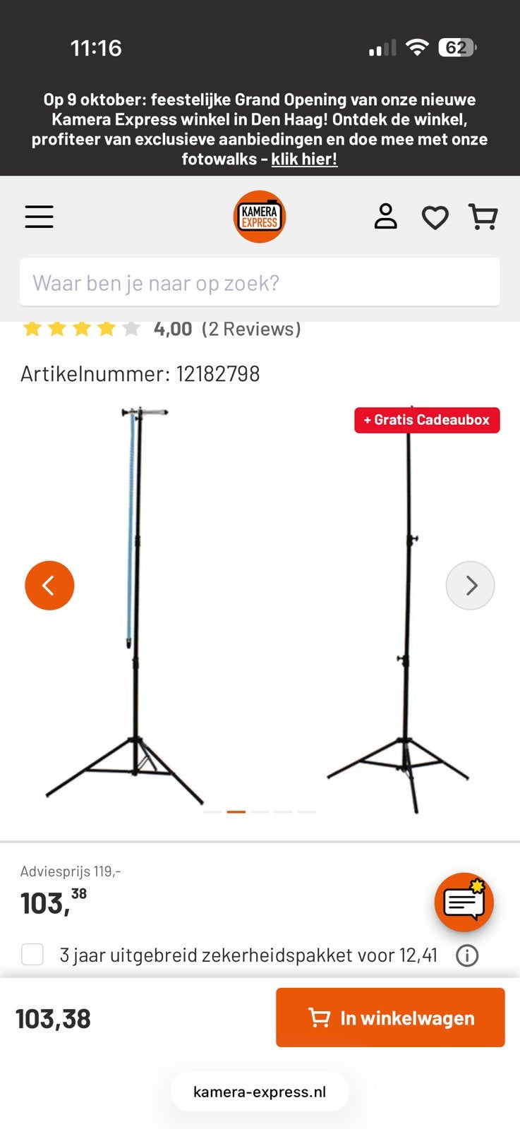 Statief en achtergronden voor een fotoshoot, Ophalen of Verzenden, Zo goed als nieuw