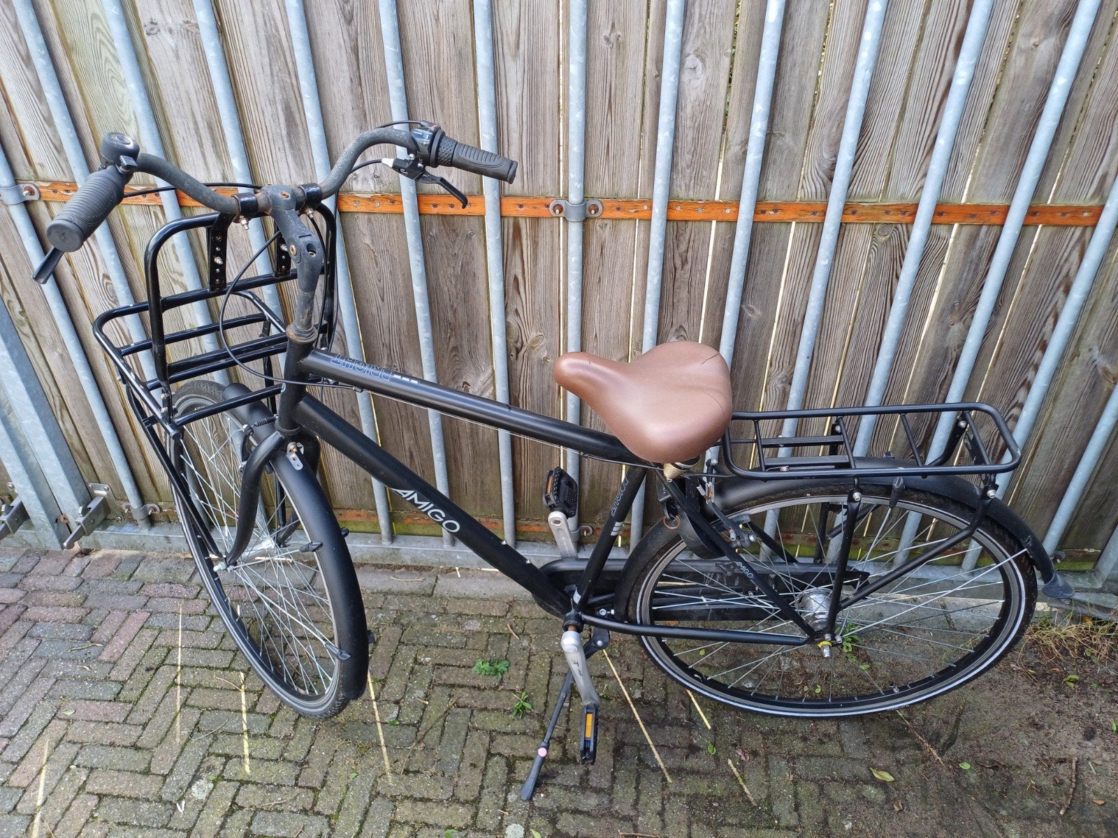 Heren transportfiets, Fietsen en Brommers, Ophalen, Minder dan 10 versnellingen, Gebruikt, 55 cm of meer