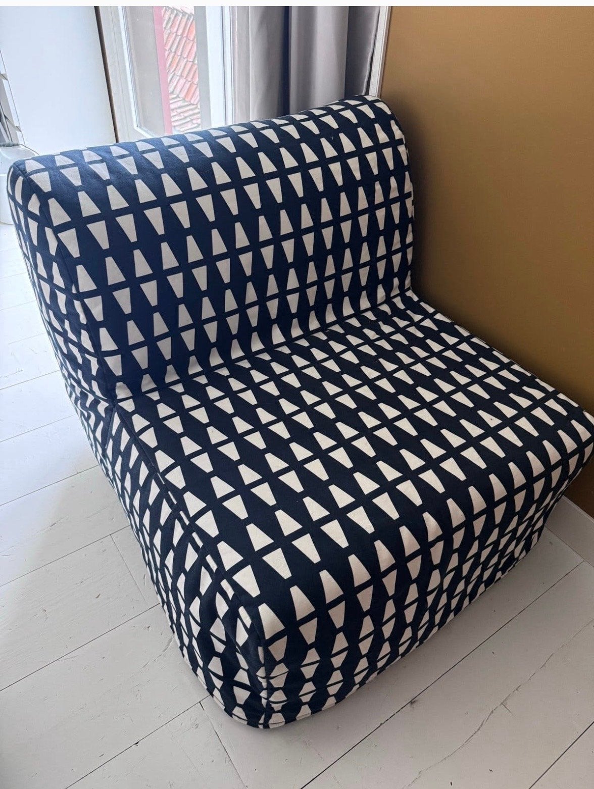 IKEA Lycksele slaapstoel met hoes, Ophalen, Gebruikt, Zwart, Stof