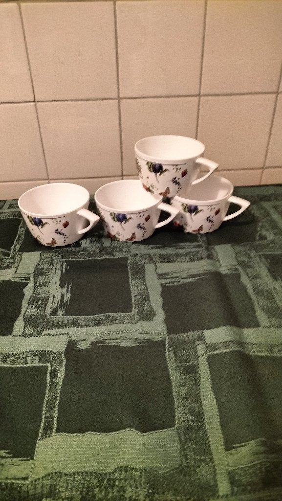 Fruit & Flowers  servies  - 4 Mepal Melamine Soepkommen -, Ophalen of Verzenden, Overige materialen, Overige stijlen, Kom(men)