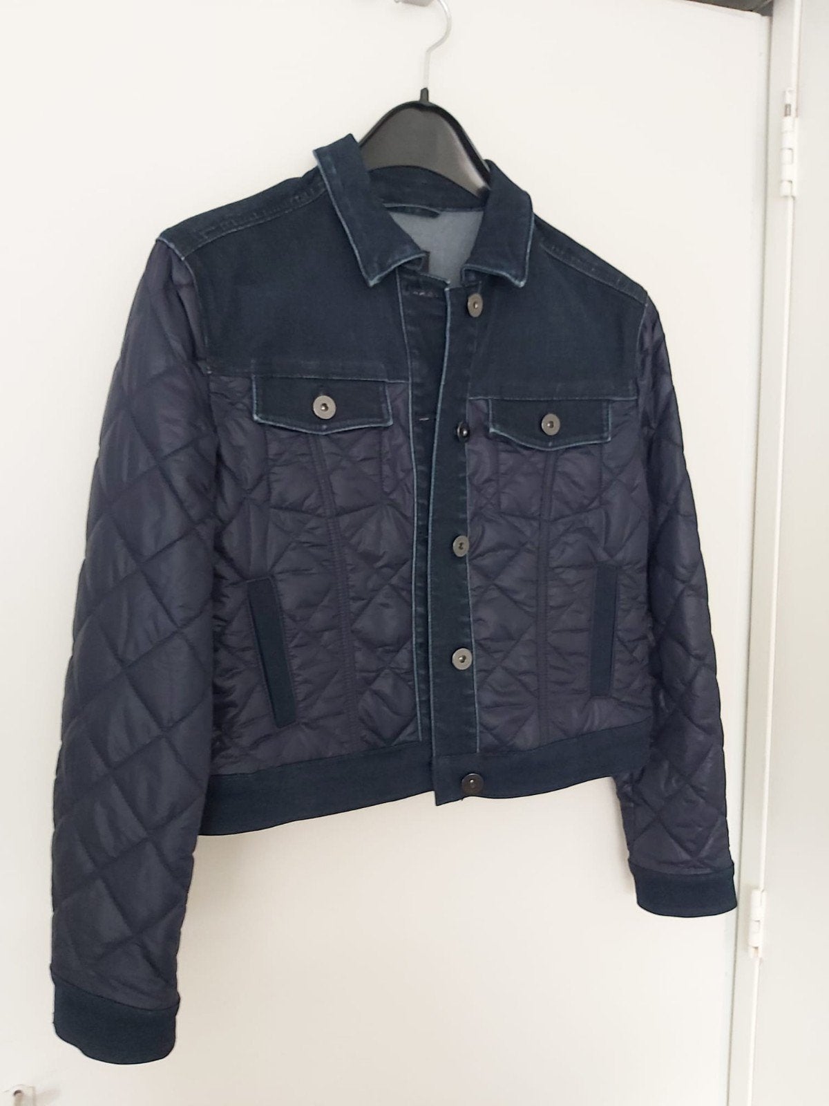 Taifun spijkerjack met gewatteerde mouwen, Maat 38/40 (M), Blauw, Ophalen of Verzenden, Zo goed als nieuw