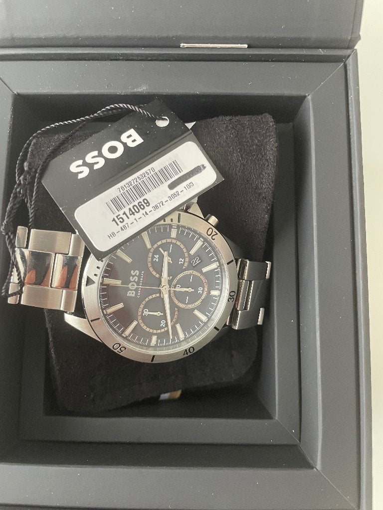Hugo Boss Horloge, Staal, Polshorloge, Zo goed als nieuw, Zilver