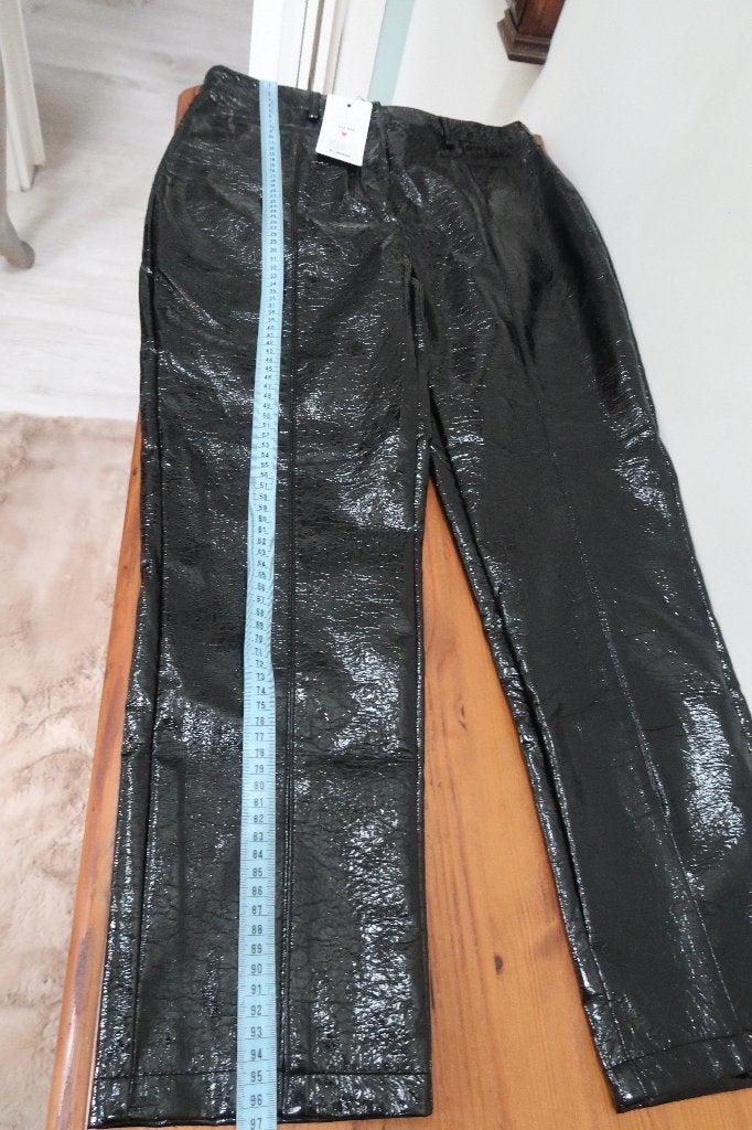 NafNaf nieuwe zwarte lak look broek 36/38, Zwart, Nieuw, Ophalen of Verzenden, Maat 36 (S)