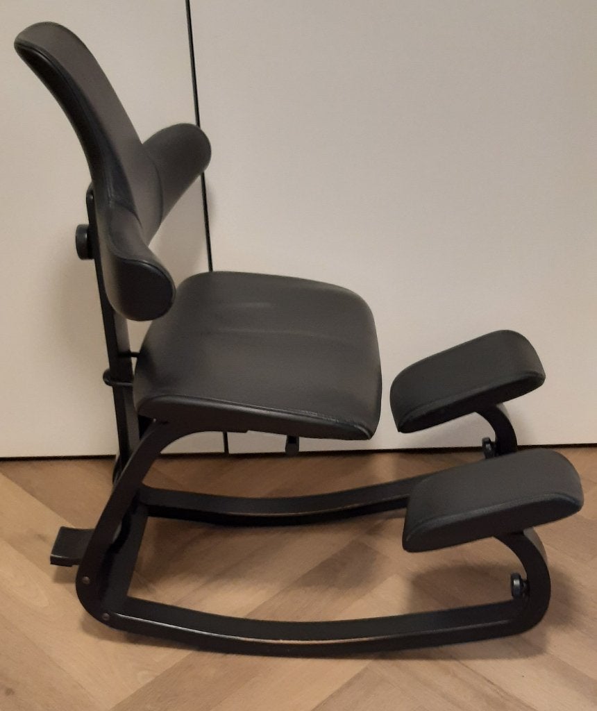 Varier Stokke Thatsit bureaustoel ergonomisch en verstelbaar, Ophalen, Gebruikt, Zwart, Bureaustoel