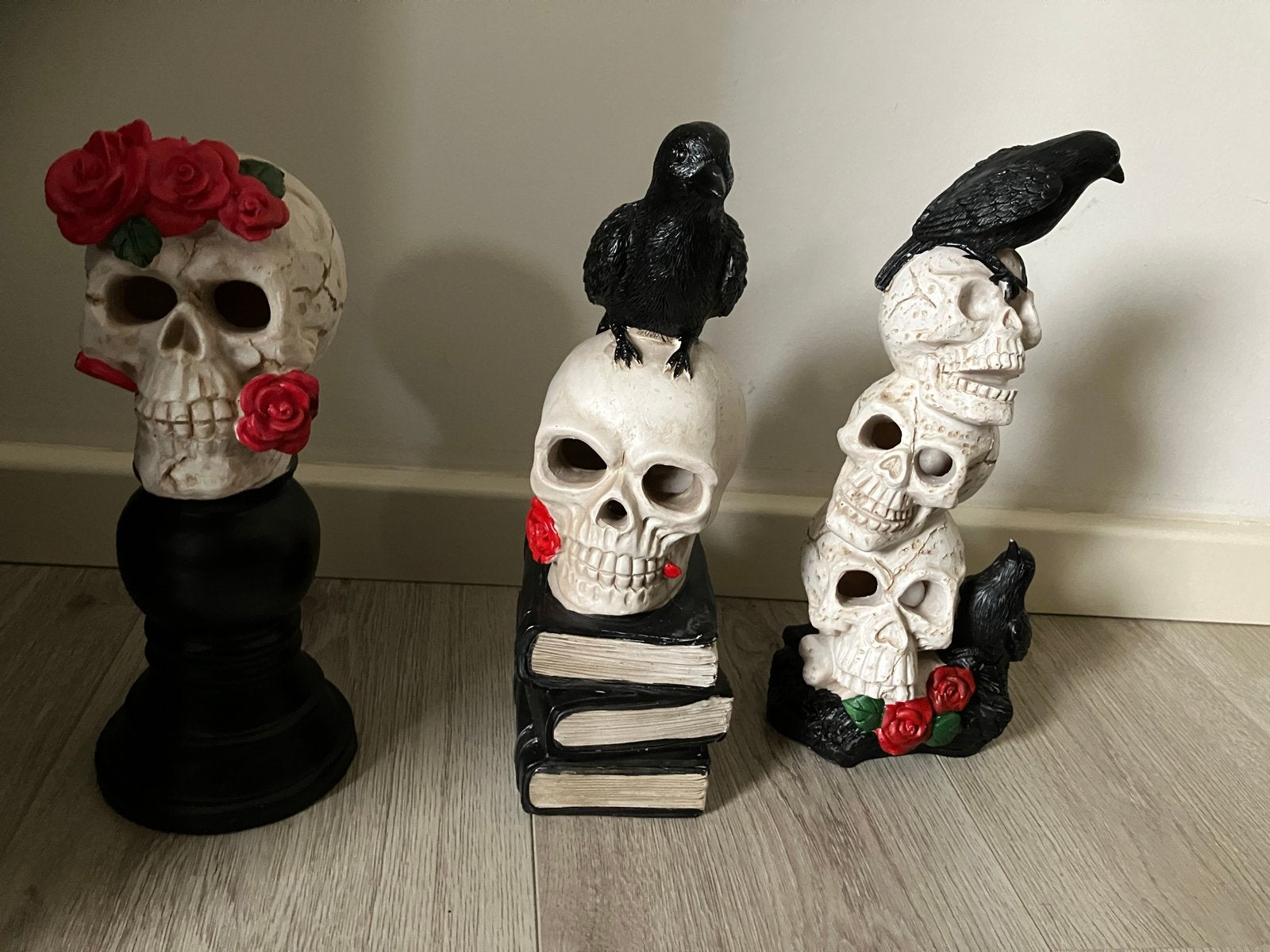 Decoratieve schedels met licht - Halloween/Gothic, Huis en Inrichting, Meerkleurig, Overige stijlen, Kunststof, Ophalen of Verzenden