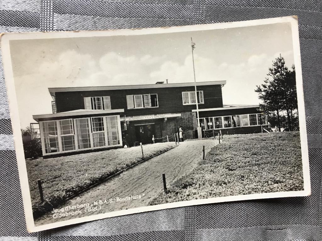 Ansichtkaart van de Jeugdherberg in Oldebroek - 1935, Verzamelen, Ansichtkaarten | Nederland, Ophalen of Verzenden, 1920 tot 1940