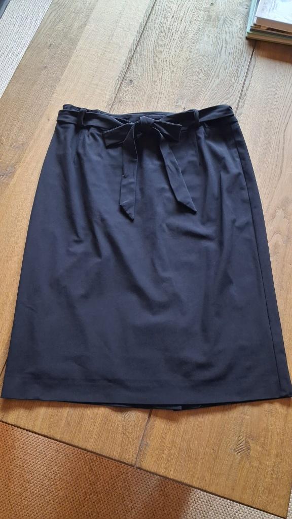 Lilytime rok - travelstof gevoerd - maat 36 - d.blauw, Kleding | Dames, Blauw, Ophalen of Verzenden, Zo goed als nieuw, Knielengte