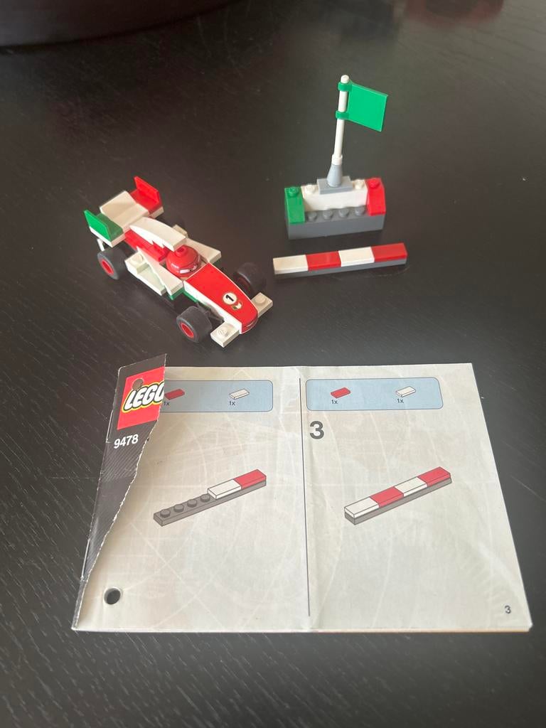 LEGO Formule 1 Raceauto met Vlag en Handleiding, Ophalen of Verzenden, Gebruikt, Overige merken