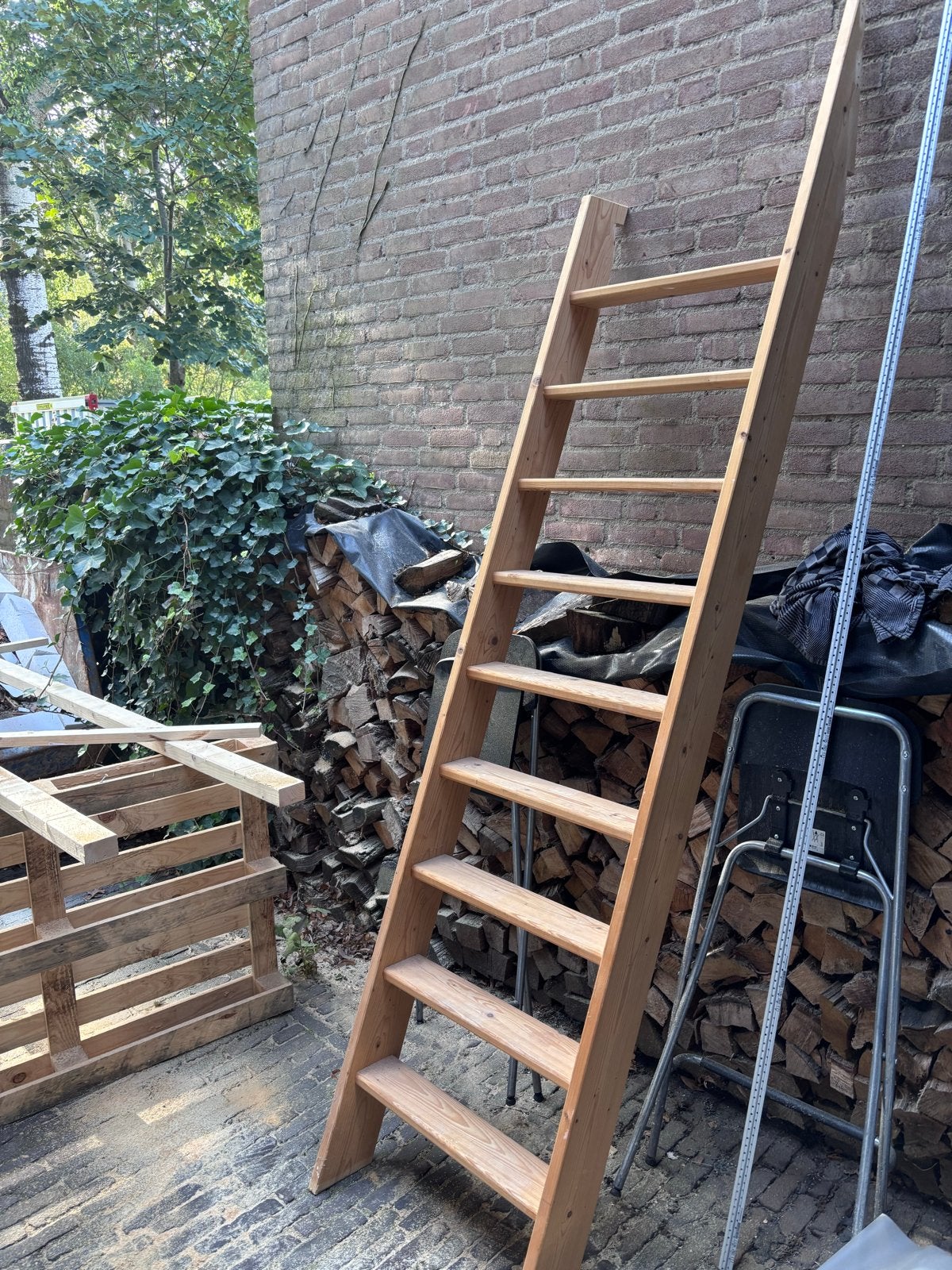 houten trap (voor hoogslaper), Ophalen, Gebruikt, Ladder, 2 tot 4 meter
