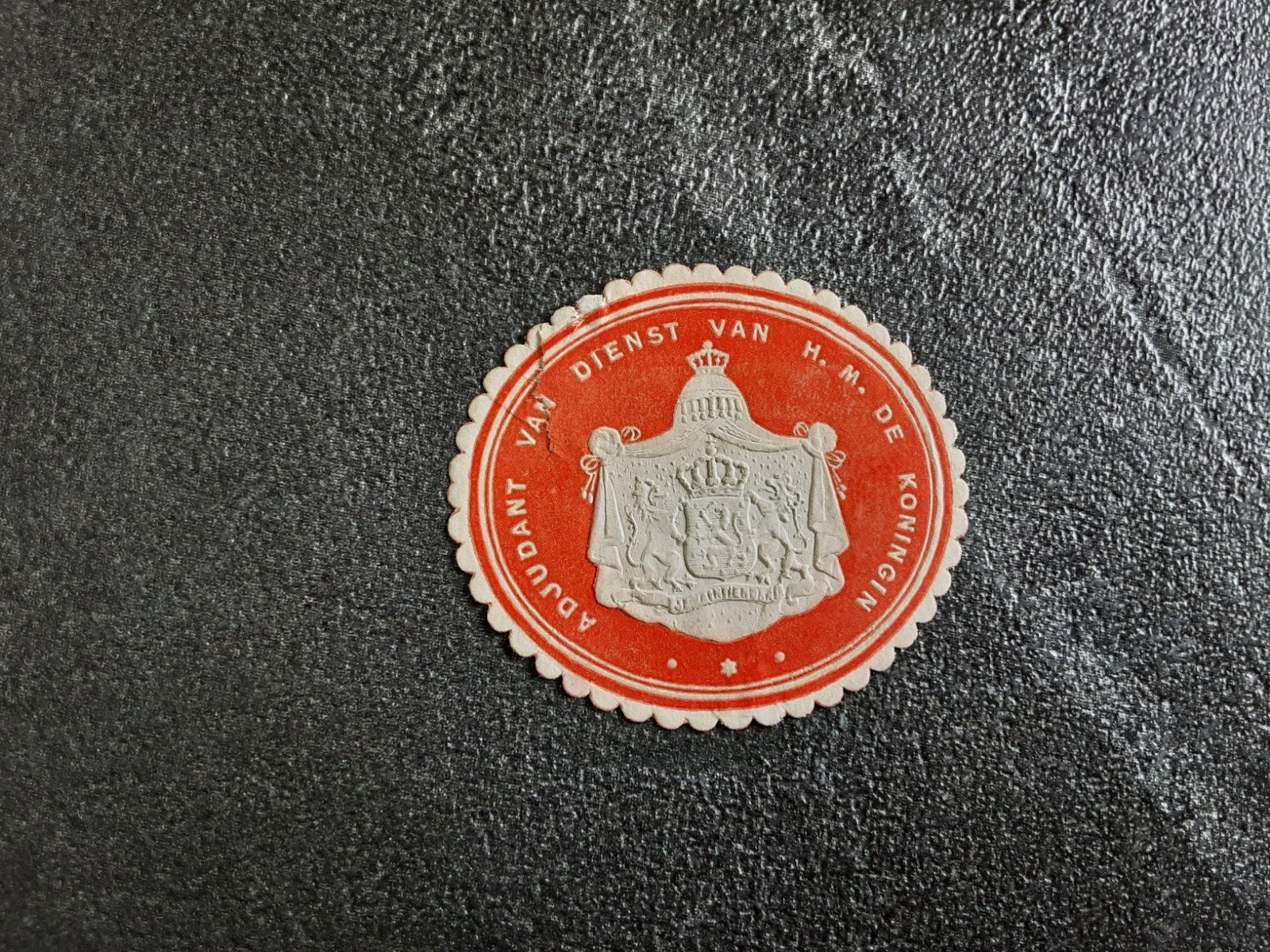 Sluitzegel adjudant van dienst van H. M. de Koningin, Verzamelen, Ophalen of Verzenden, Gebruikt