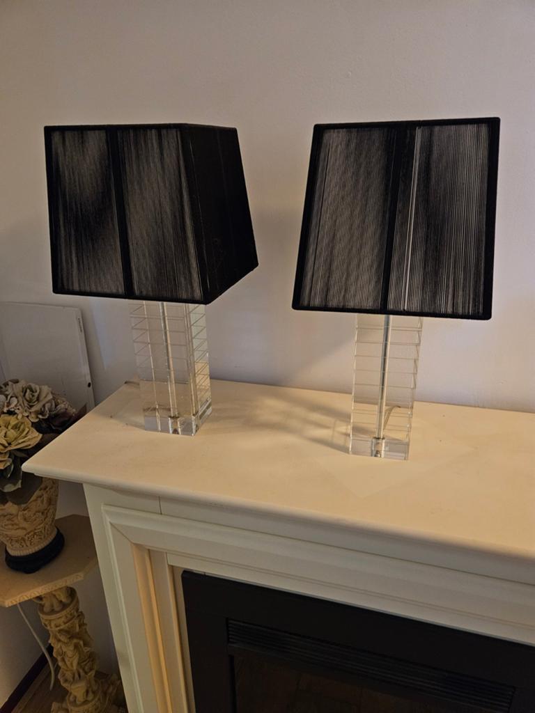 LAMPEN 2 STUKS MET ZWARE GLAZEN VOET, Ophalen, Minder dan 50 cm