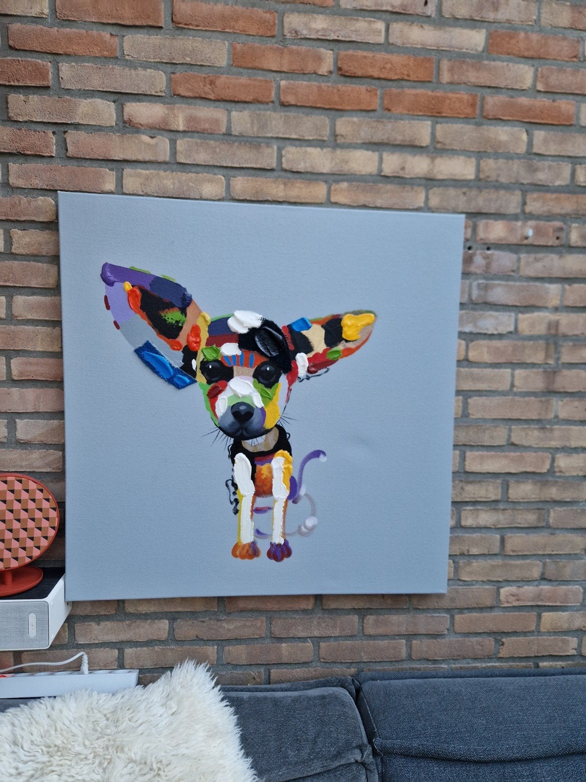 Kleurrijk Chihuahua Schilderij - Modern en Levendig, Ophalen, Dieren