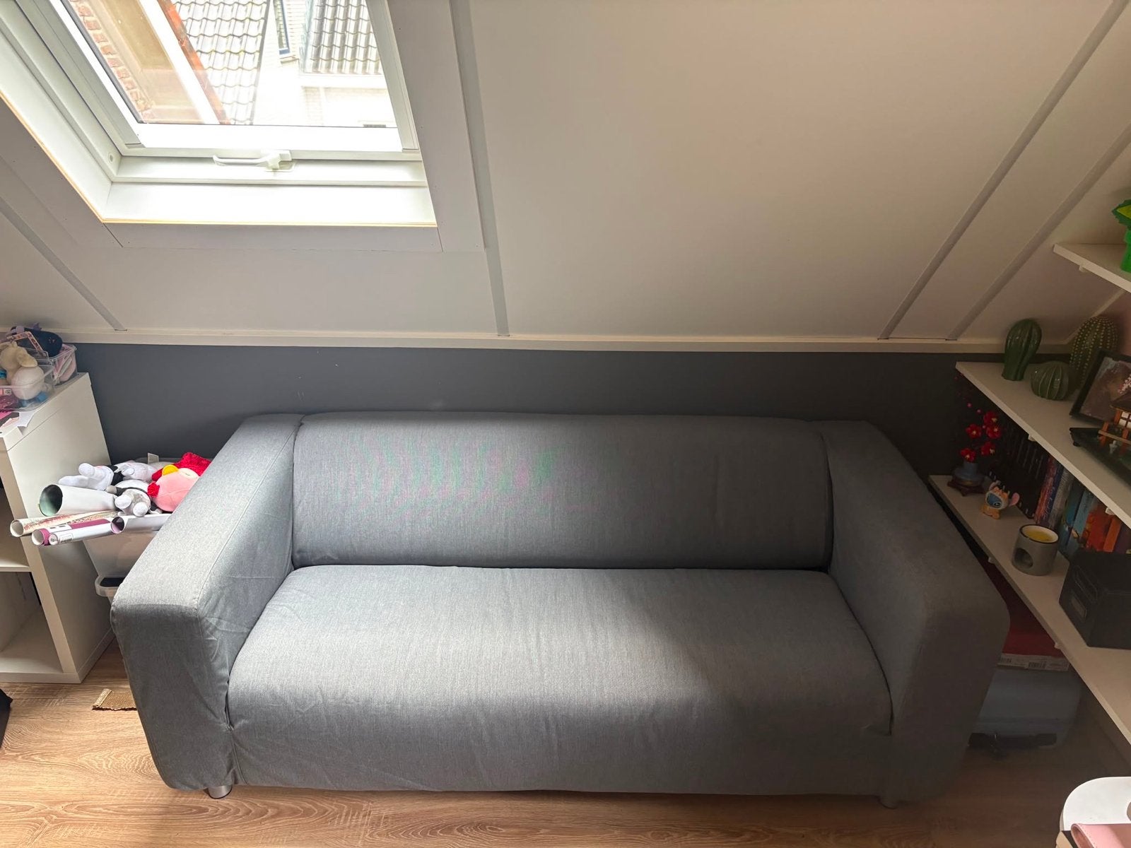 IKEA Klippan 2-zitsbank - Grijs, 180 cm breed, Ophalen, Gebruikt, 150 tot 200 cm, Tweepersoons