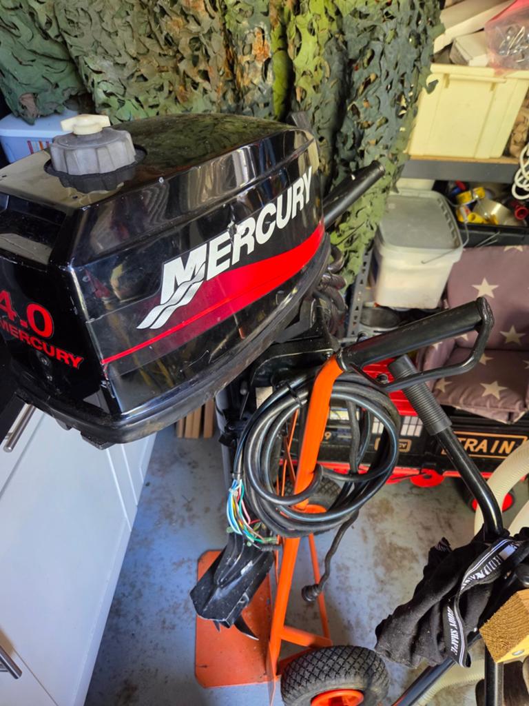 2x Mercury langstaart buitenboordmotoren 4 & 5 pk, Ophalen, Gebruikt