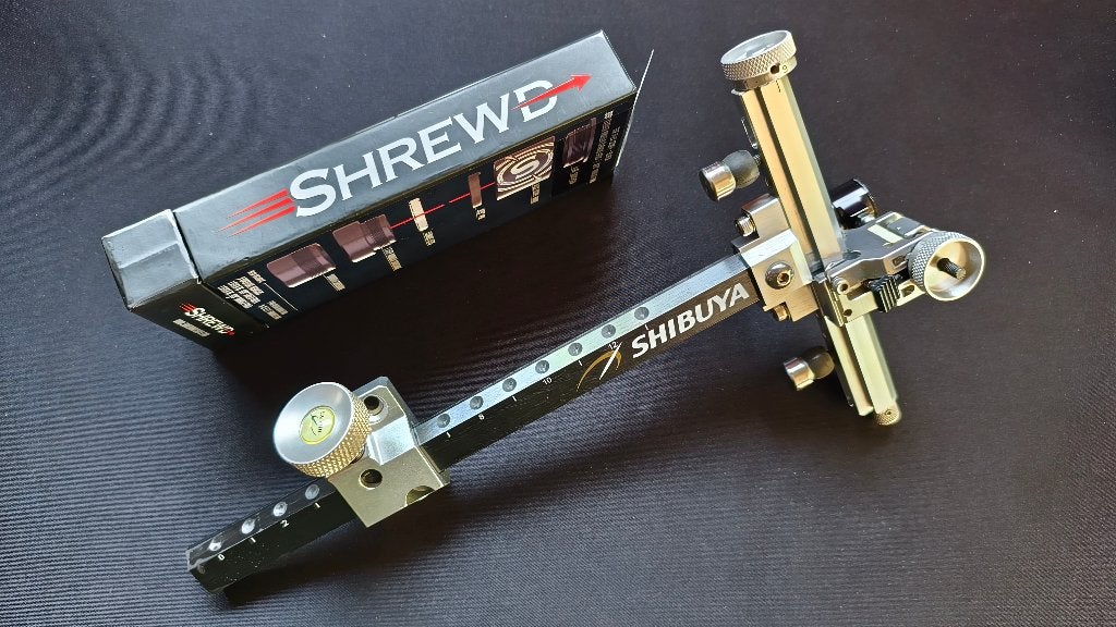 Shibuya Ultima 1 Vizier met Shrewd Scope, Ophalen of Verzenden, Zo goed als nieuw, Recurveboog