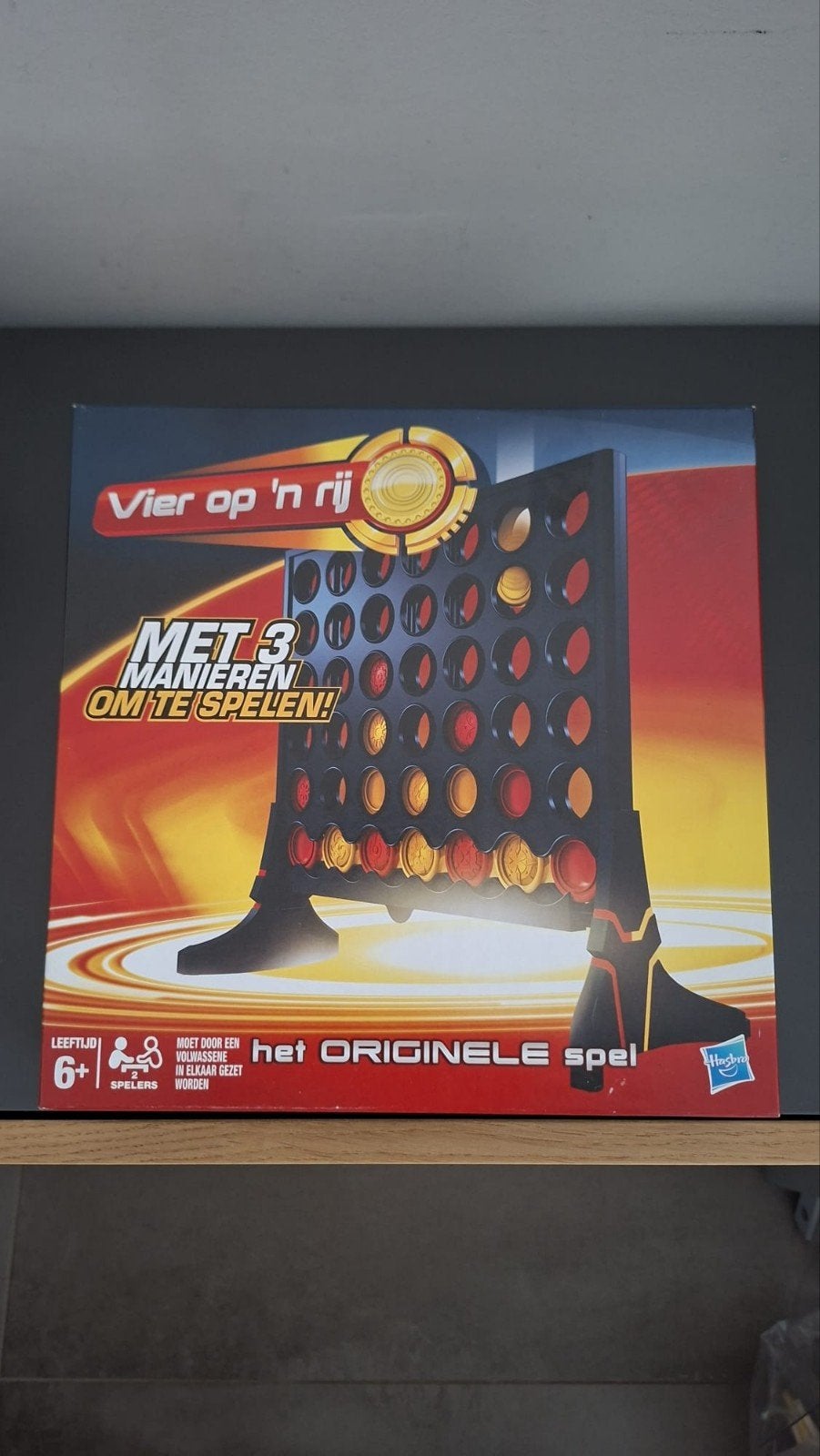 Vier op 'n rij - Het originele spel van Hasbro, Een of twee spelers, Ophalen of Verzenden, Zo goed als nieuw, Hasbro