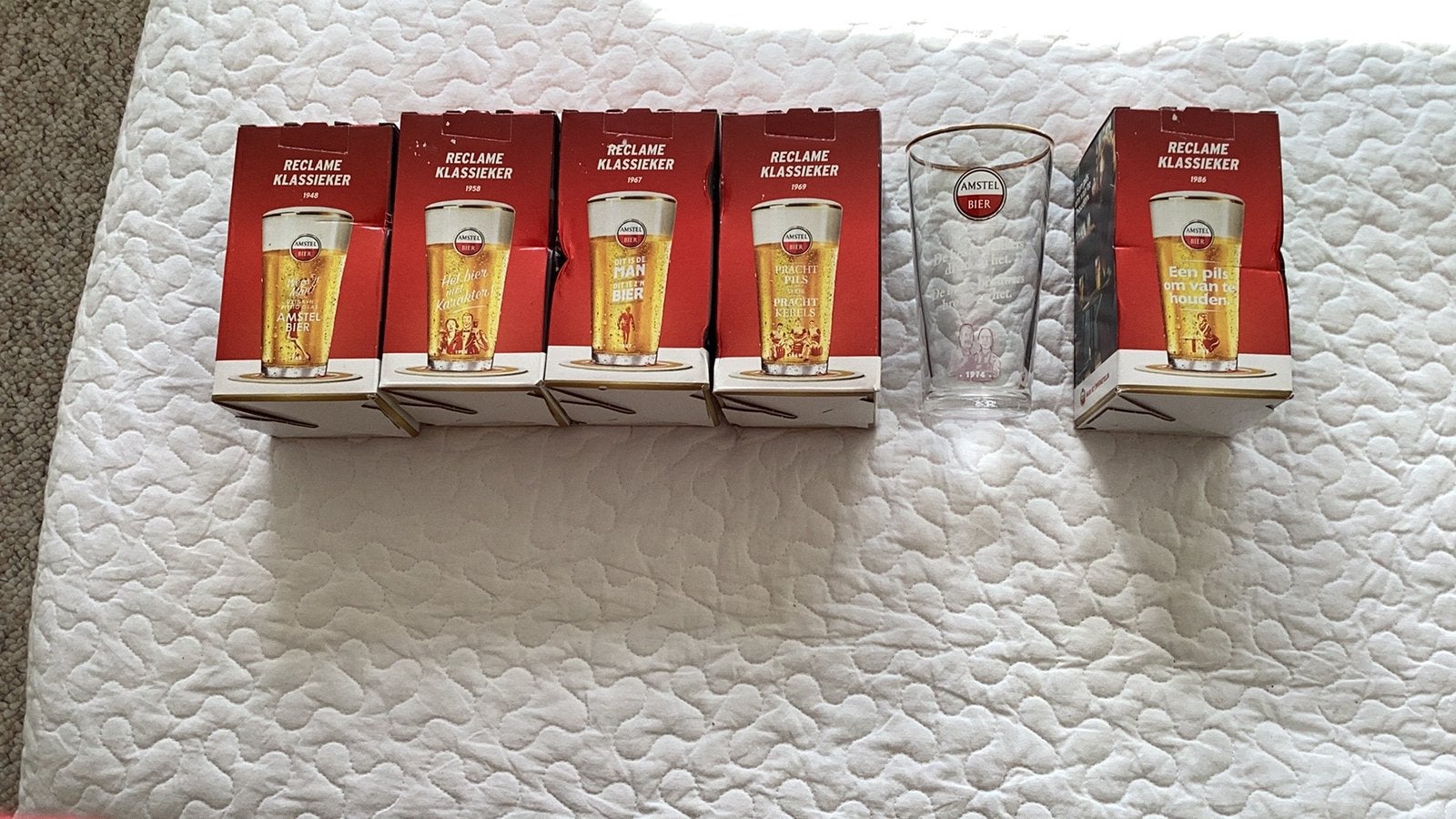 Amstel Bierglazen Serie, Ophalen of Verzenden, Nieuw, Gebruiksvoorwerp