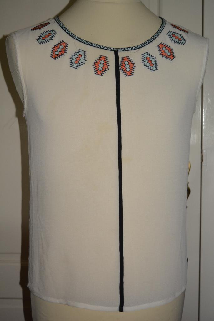 Maison Scotch, leuke mouwloze top, maat 1 (36/38), Beige, Zo goed als nieuw, Maison Scotch, Ophalen of Verzenden