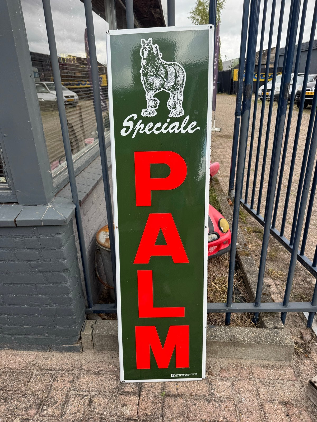 Speciale Palm Bier Emaille Reclamebord XL, Ophalen