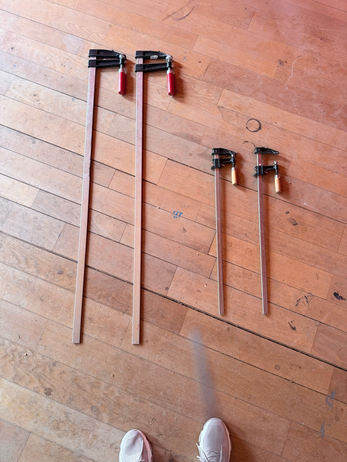 Lange lijmklemmen 1.30m en 70cm, Ophalen of Verzenden, Gebruikt, Klem