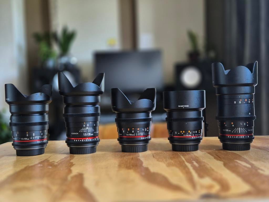 Samyang/Rokinon Cine DS primes – 24, 35, 50, 85, 135mm EF, Ophalen of Verzenden