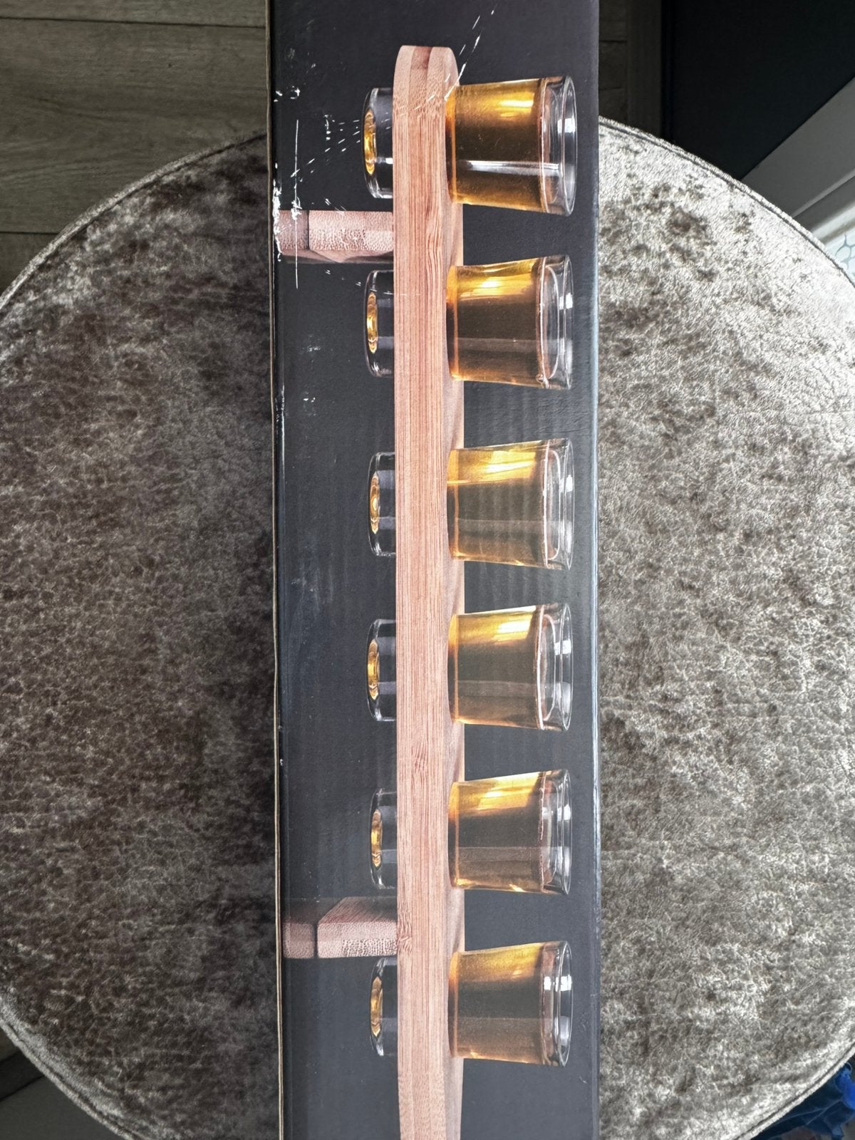 Shotglasjes met houten serveerplank, Ophalen of Verzenden, Nieuw, Glas, Meerkleurig