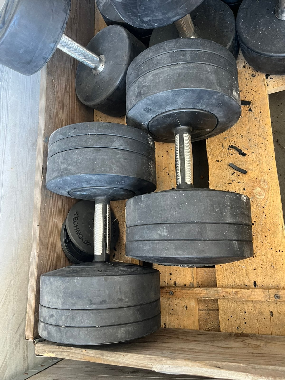 2 x 50 kg Technogym dumbbells dumbbell set gewichten, Ophalen, Dumbbell, Dumbbells, 2 x 50 kg