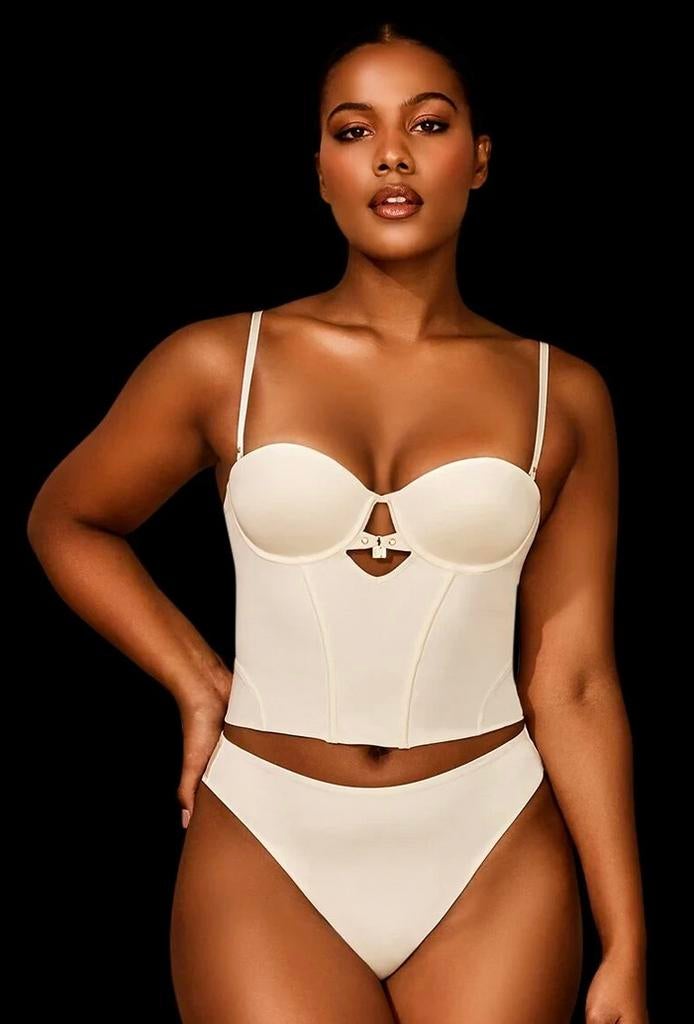Honey Birdette Everyday Smooth korset/bh‑top, Ophalen of Verzenden, Wit, BH